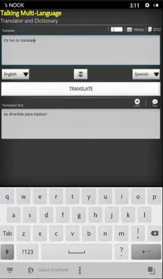 Talking Translator/Dictionary android App screenshot 3